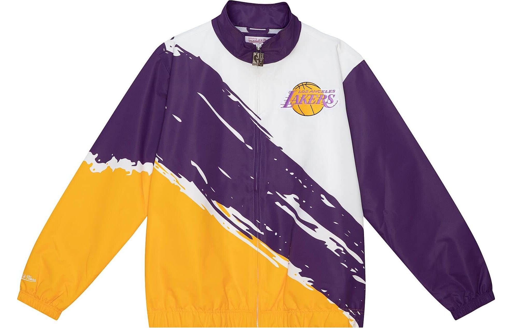 Mitchell Ness Mitchell & Ness Colorblock Striped Badge Jacket OJBF3232-HROYYPPPSCAR
