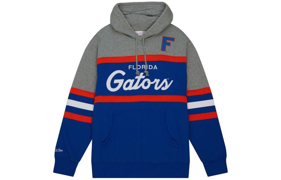 Mitchell Ness Mitchell & Ness Colorblock Striped Hoodie Gray/Red FPHD6293-UMAYYPPPRDGY