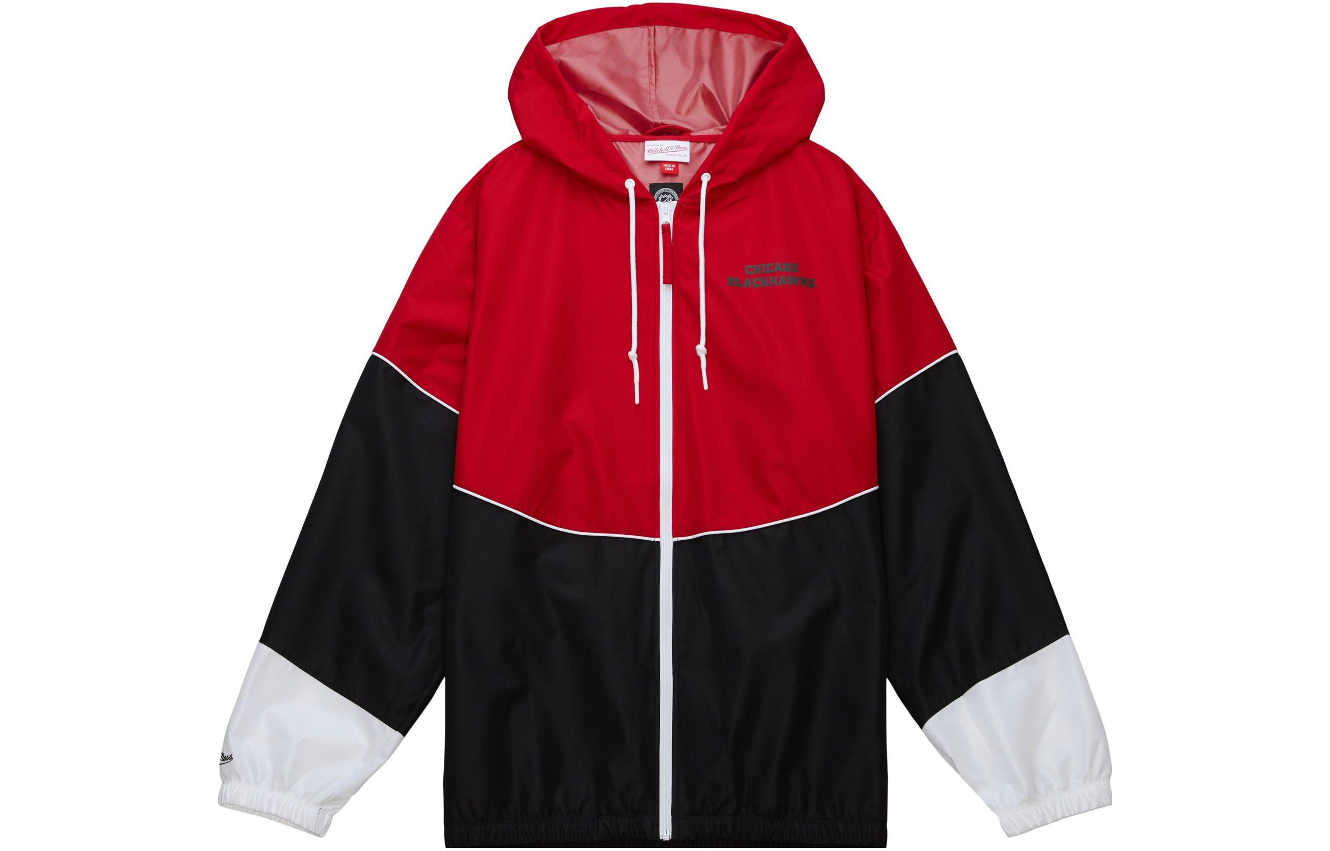 Mitchell Ness Mitchell & Ness Colorblock Zip-Up Hoodie Jacket Loose-Fit Long Sleeve OJZP1031-SSUYYPPPDKGN