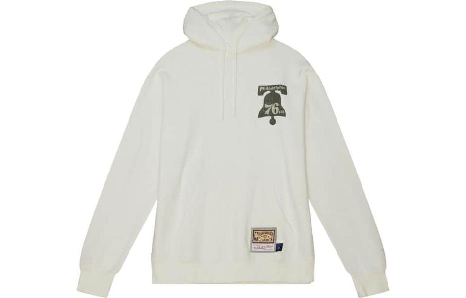 Mitchell Ness Mitchell & Ness Cream Hoodie with Solid Logo Print FPHD5194-SASYYPPPOFWH