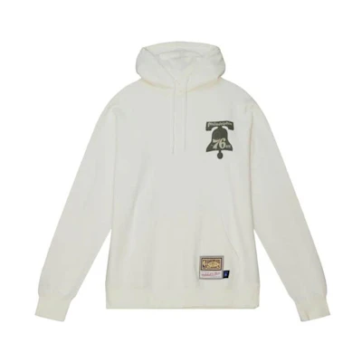 Mitchell Ness Mitchell & Ness Cream Hoodie with Solid Logo Print FPHD5194-SASYYPPPOFWH