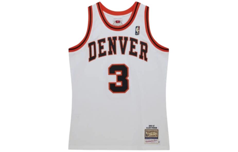 Mitchell Ness Mitchell & Ness Denver Nuggets 76ers Allen Iverson 06-07 Jersey White-Unisex Retro Fit AJY45689-DNU06AIVWHIT