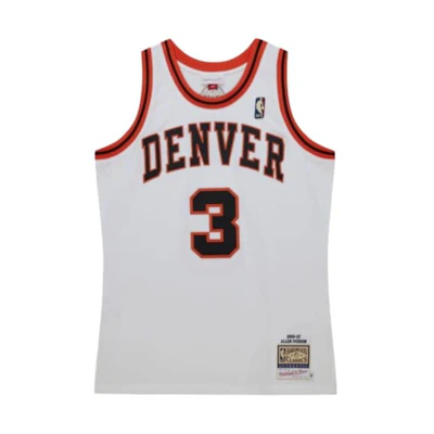 Mitchell Ness Mitchell & Ness Denver Nuggets 76ers Allen Iverson 06-07 Jersey White-Unisex Retro Fit AJY45689-DNU06AIVWHIT