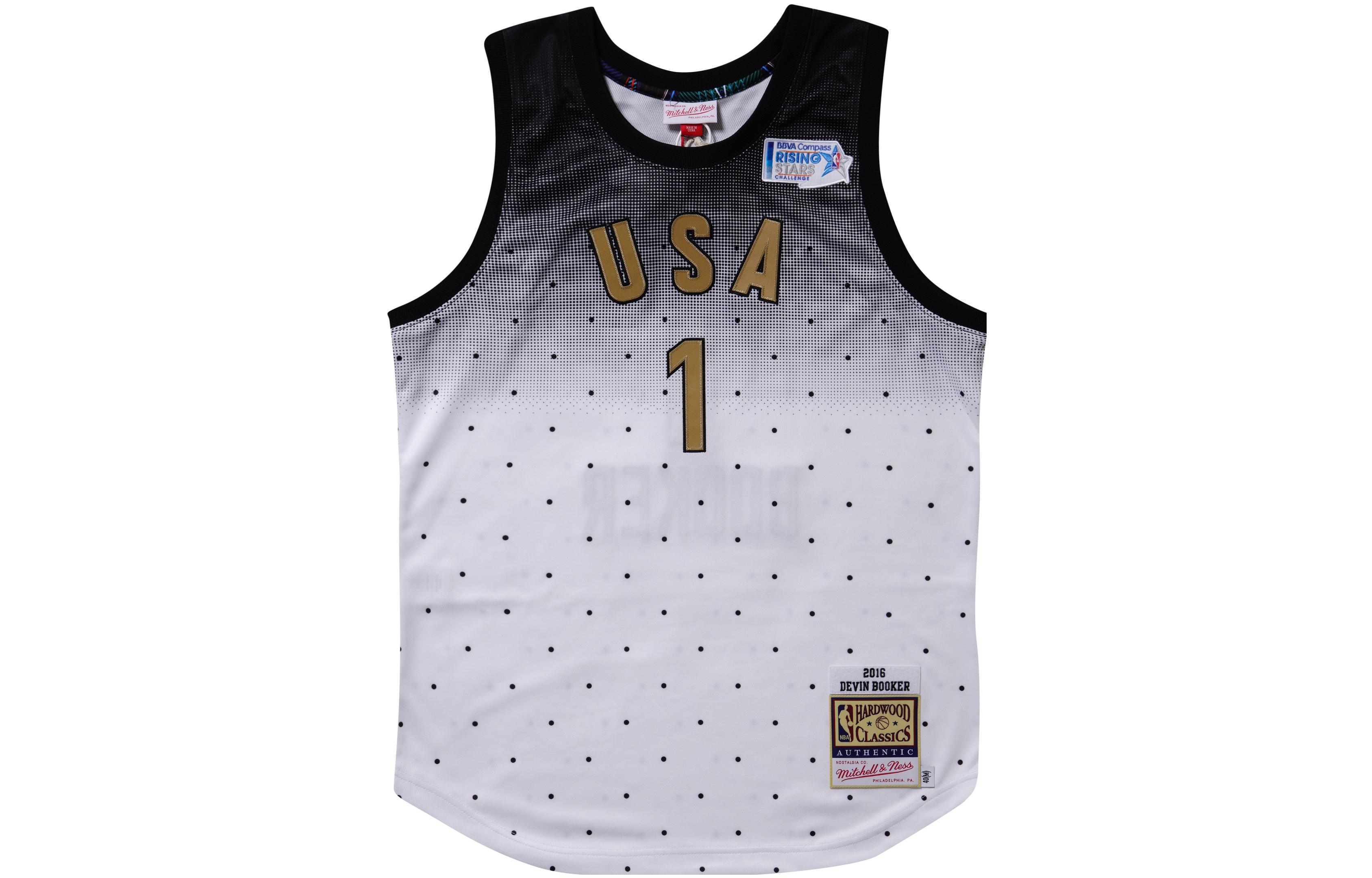 Mitchell Ness Mitchell & Ness Devin Booker Phoenix Suns 16-17 Jersey Black White Unisex. AJY44957-ASG16DBOWHBK