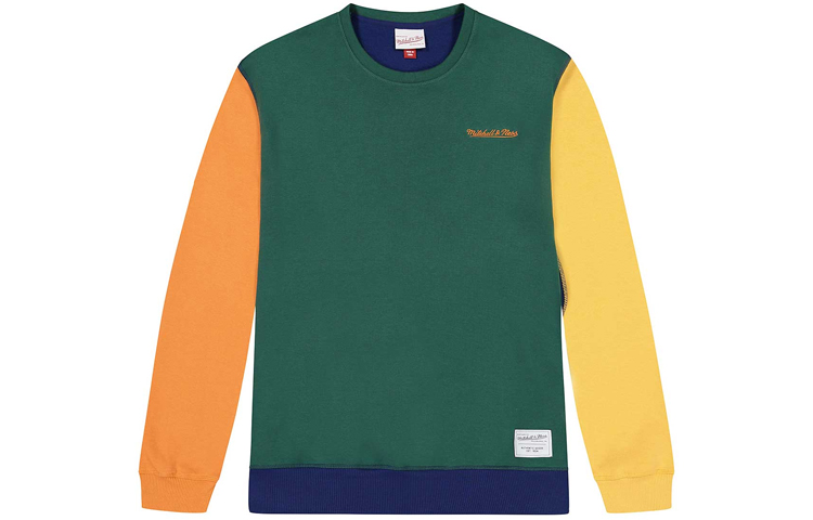 Mitchell Ness Mitchell & Ness Embroidered Logo Crewneck Sweatshirt Unisex Black FCNKEY18078-MNNBLCK