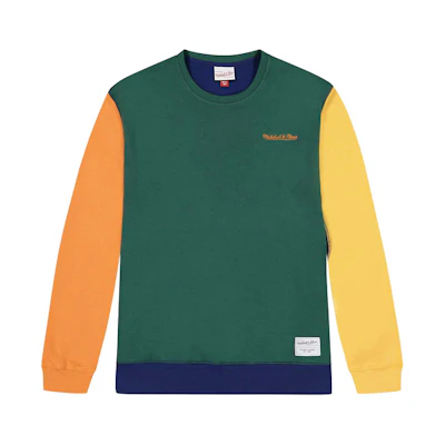 Mitchell Ness Mitchell & Ness Embroidered Logo Crewneck Sweatshirt Unisex Black FCNKEY18078-MNNBLCK