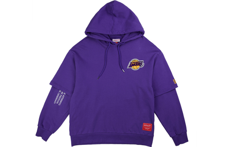 Mitchell Ness Mitchell & Ness Embroidered Logo Loose Fit Navy Hoodie FPHDEY18030-MNNNAVY