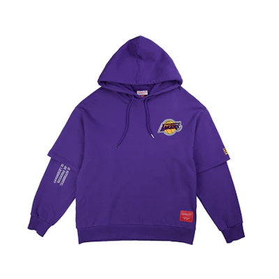 Mitchell Ness Mitchell & Ness Embroidered Logo Loose Fit Navy Hoodie FPHDEY18030-MNNNAVY