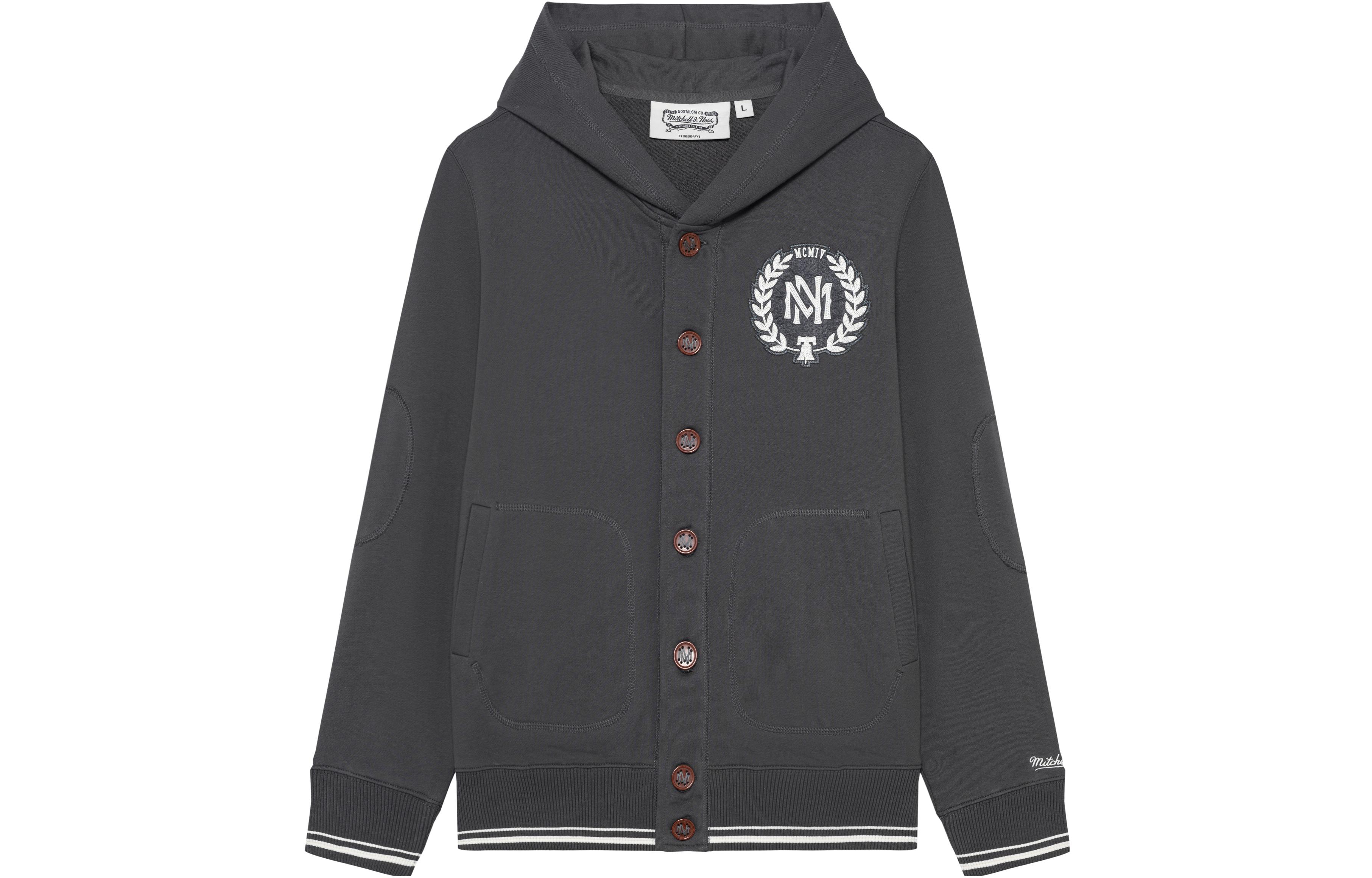 Mitchell Ness Mitchell & Ness Embroidered Logo Thick Pullover Sweatshirt Unisex - White MNHLAWTOKH012-OFW