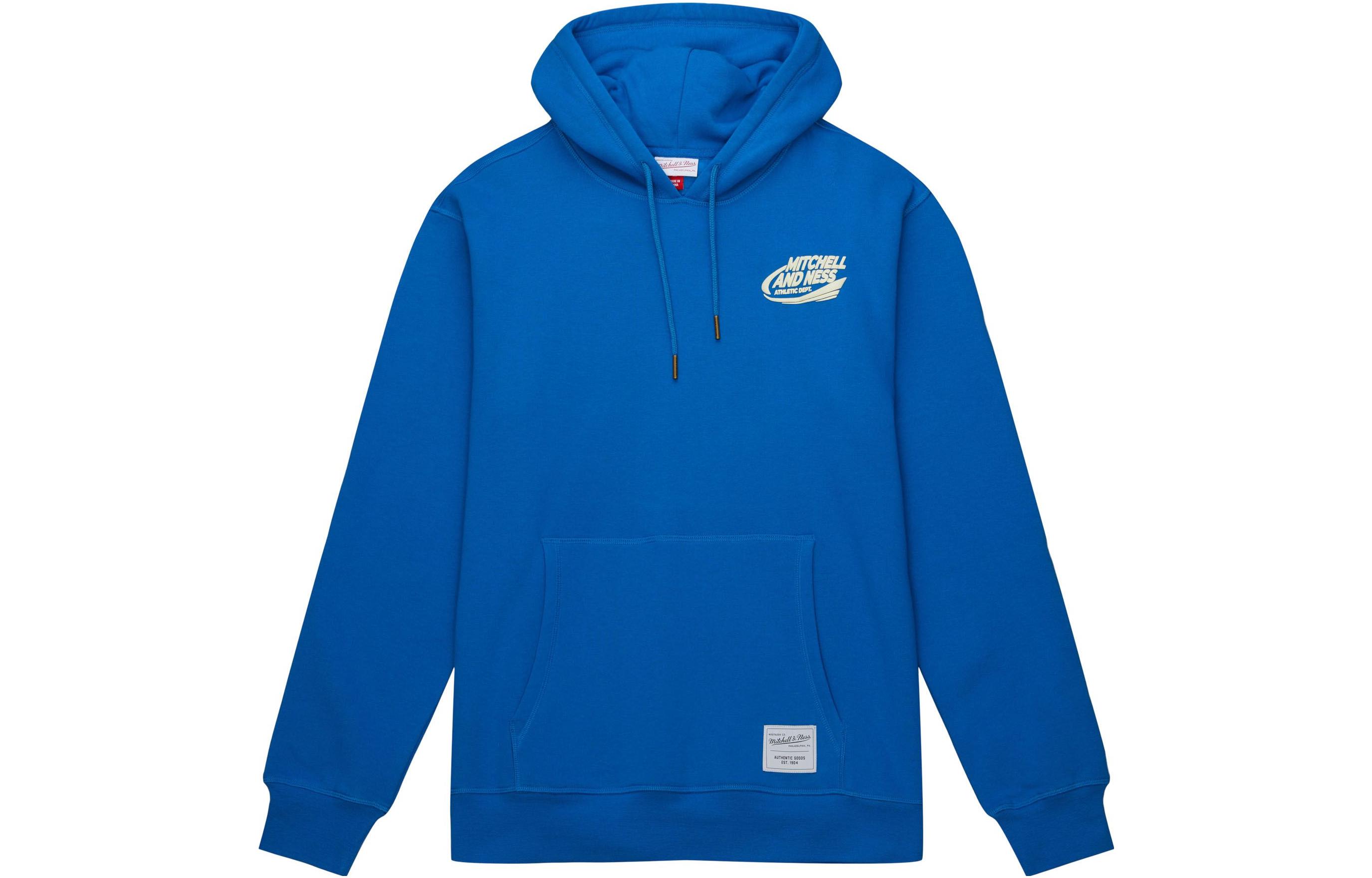 Mitchell Ness Mitchell & Ness Essential Graphic Logo Hoodie Letter Print Pullover BMFP5535-MNNYYPPPBLCK