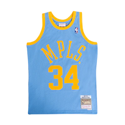 Mitchell Ness Mitchell & Ness Fan Edition Basketball Jersey Sky Blue. SMJY3176-LAL01SONCLBL