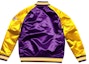 Lookbook Mitchell Ness Mitchell & Ness FW21 NBA Lakers Satin Colorblock Retro Jacket Purple Yellow. STJKAJ19010-LALPURP