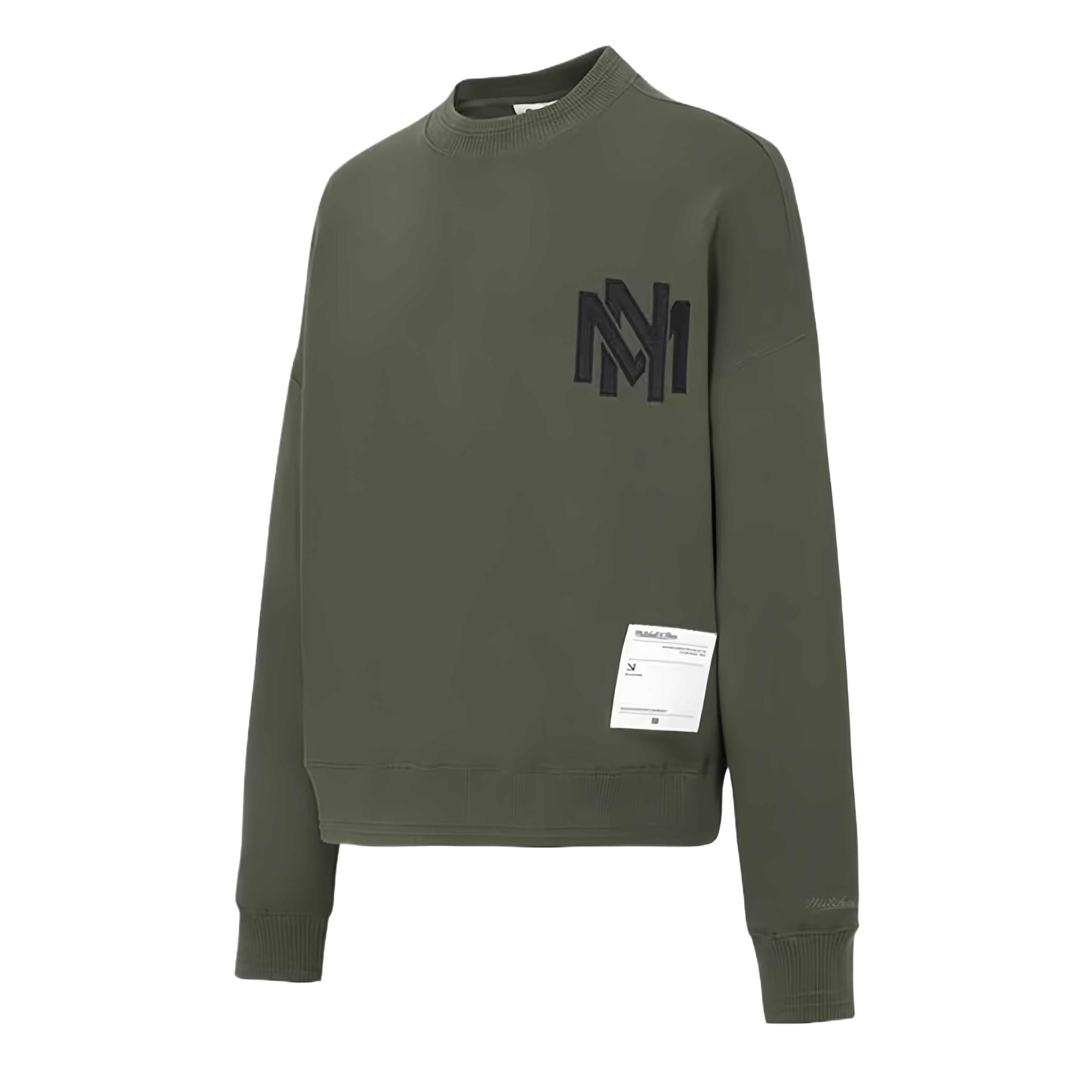 Mitchell Ness Mitchell & Ness FW22 76ers Logo Printed Black Sweatshirt Unisex MA13M028C-BLACK