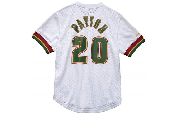 Mitchell Ness Mitchell & Ness Gary Payton #20 Supersonics Mesh Crewneck Tee White . NNMPSC19040-SSUWHIT96GPA 圖 3