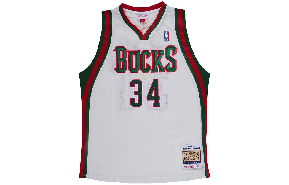 Buy Mitchell Ness Mitchell & Ness Giannis Antetokounmpo Bucks 13-14 Retro Jersey White Unisex. AJY45681-MBU13GANWHIT