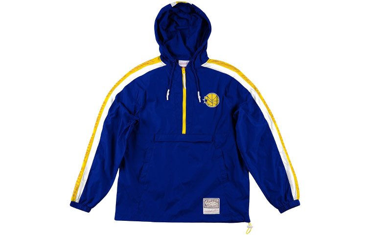 Mitchell Ness Mitchell & Ness Golden State Warriors Logo Hoodie Jacket Unisex Blue OJPO5033-GSWYYPPPROYA
