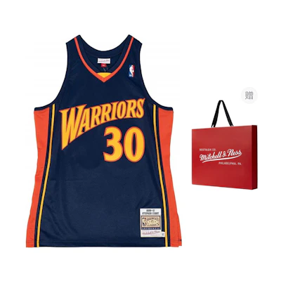Mitchell Ness Mitchell & Ness Golden State Warriors Curry #30 Retro Basketball Jersey Navy. AJY4GS18084-GSWNAVY09SCU