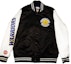 Order Mitchell Ness Mitchell & Ness Golden State Warriors Black White Satin Logo Varsity Jacket Unisex. OJBF4854-GSWYYPPPBKWH
