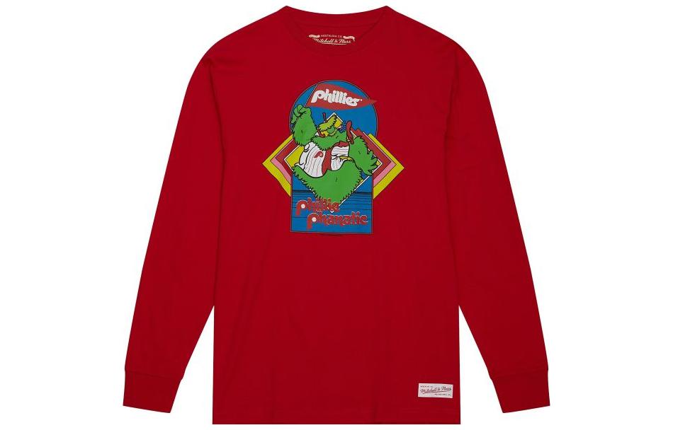 Mitchell Ness Mitchell & Ness Graphic Print Crewneck Sweatshirt Unisex MN16W12-PHI-GRAY