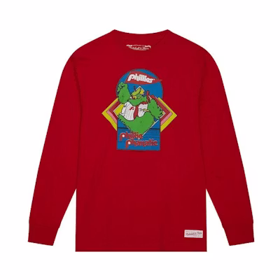 Mitchell Ness Mitchell & Ness Graphic Print Crewneck Sweatshirt Unisex MN16W12-PHI-GRAY