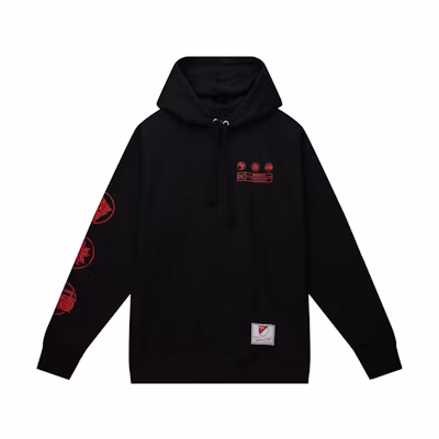 Mitchell Ness Mitchell & Ness Gray Colorblock Logo Print Loose Fit Hoodie FPHD6293-AFAYYPPPBKGY