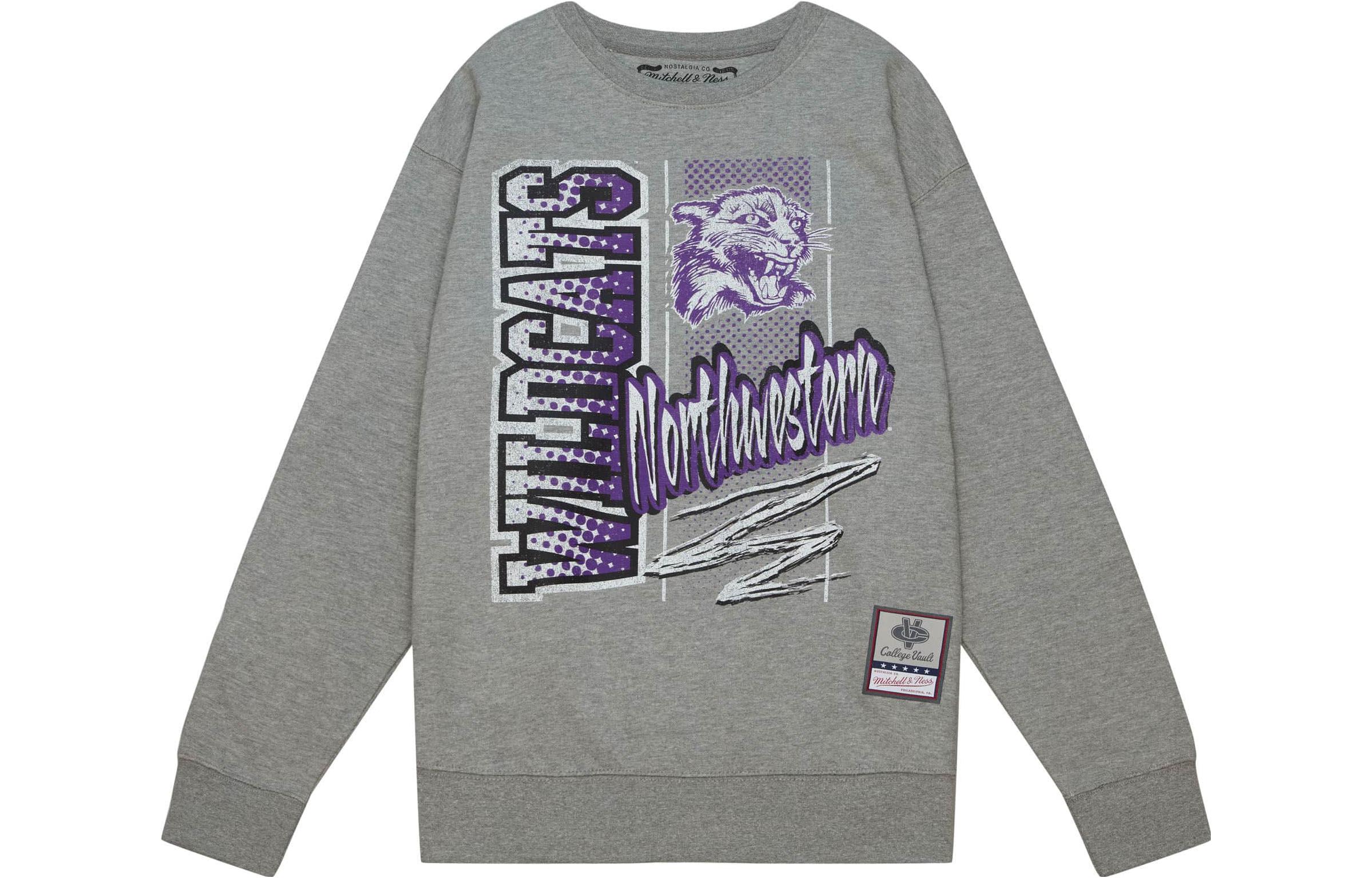 Mitchell Ness Mitchell & Ness Gray Hoodie with Alphabet Animal Print GPOTTP22112-GTWGYHT