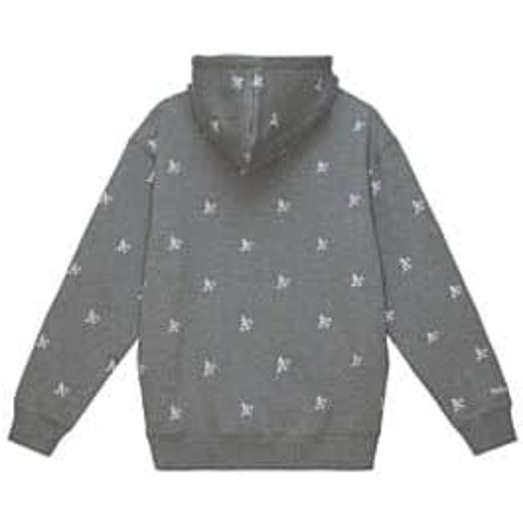 Mitchell Ness Mitchell & Ness Gray Hoodie with Striped Letter Print FPHD6293-VGKYYPPPGYBK