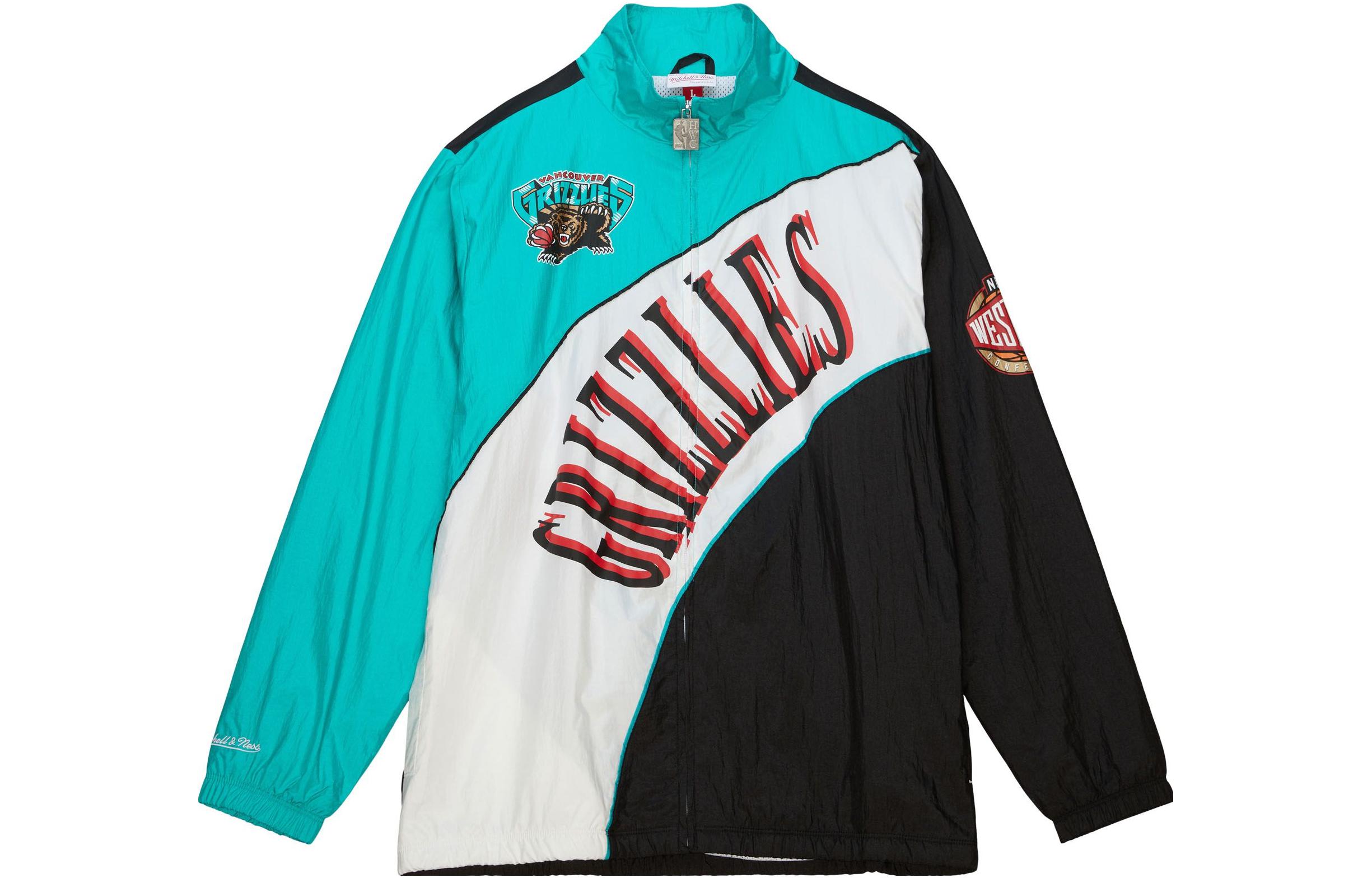 Mitchell Ness Mitchell & Ness Green Camo Print Drawstring Hooded Jacket OJZP4364-LALCMGR