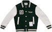 Buy Mitchell Ness Mitchell & Ness Green Embroidered Logo Baseball Jacket Unisex Long Sleeve MNSYAWTOJT021-GRN