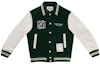 Order Mitchell Ness Mitchell & Ness Green Embroidered Logo Baseball Jacket Unisex Long Sleeve MNSYAWTOJT021-GRN