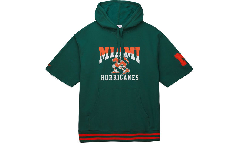 Mitchell Ness Mitchell & Ness Green Letter Print Striped Trim Zip-Up Jacket Men’s ABJKGS18370-OATDKGN91