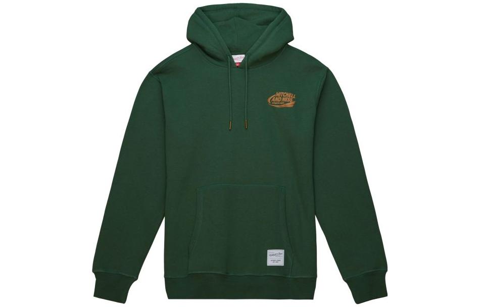 Mitchell Ness Mitchell & Ness Green Lettering Crewneck Loose-Fit Long Sleeve Sweatshirt FCPO5512-NYJYYPPPBLCK