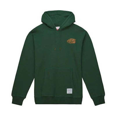 Mitchell Ness Mitchell & Ness Green Lettering Crewneck Loose-Fit Long Sleeve Sweatshirt FCPO5512-NYJYYPPPBLCK