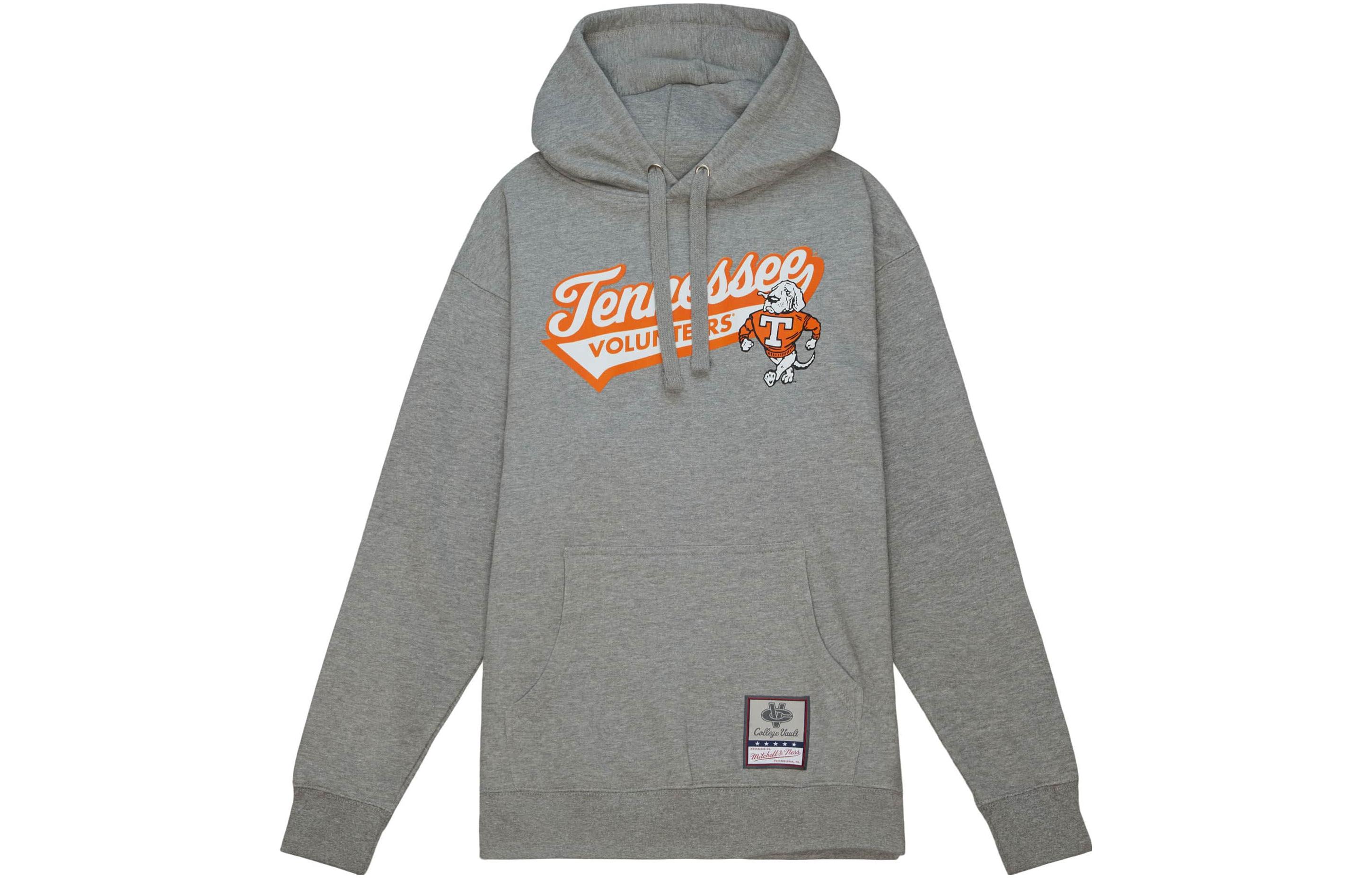 Mitchell Ness Mitchell & Ness Grey Striped Letter Graphic Loose Fit Long Sleeve Sweatshirt FPHD6293-PENYYPPPNYGY