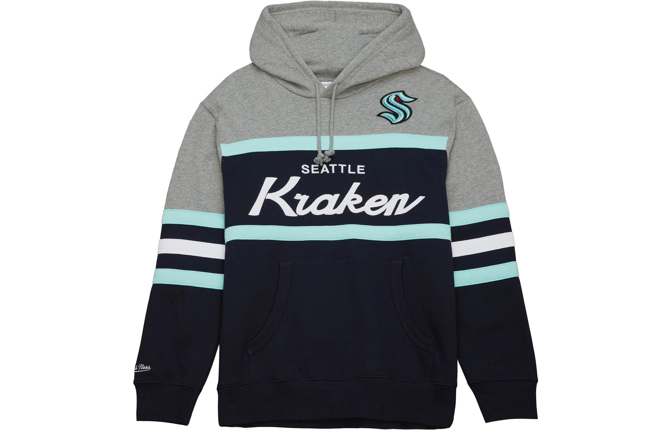 Mitchell Ness Mitchell & Ness Head Coach Hoodie Toronto Maple Leafs Blue Striped Logo Pullover Hoodie FPHD6293-TMLYYPPPRYGY