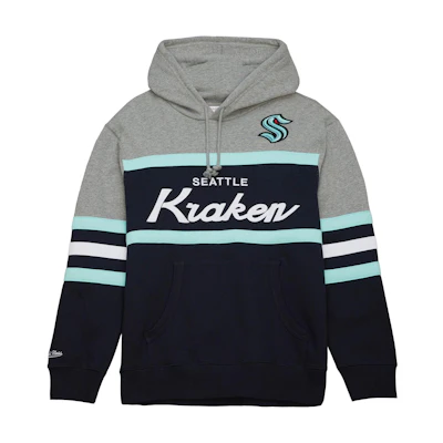 Mitchell Ness Mitchell & Ness Head Coach Hoodie Toronto Maple Leafs Blue Striped Logo Pullover Hoodie FPHD6293-TMLYYPPPRYGY