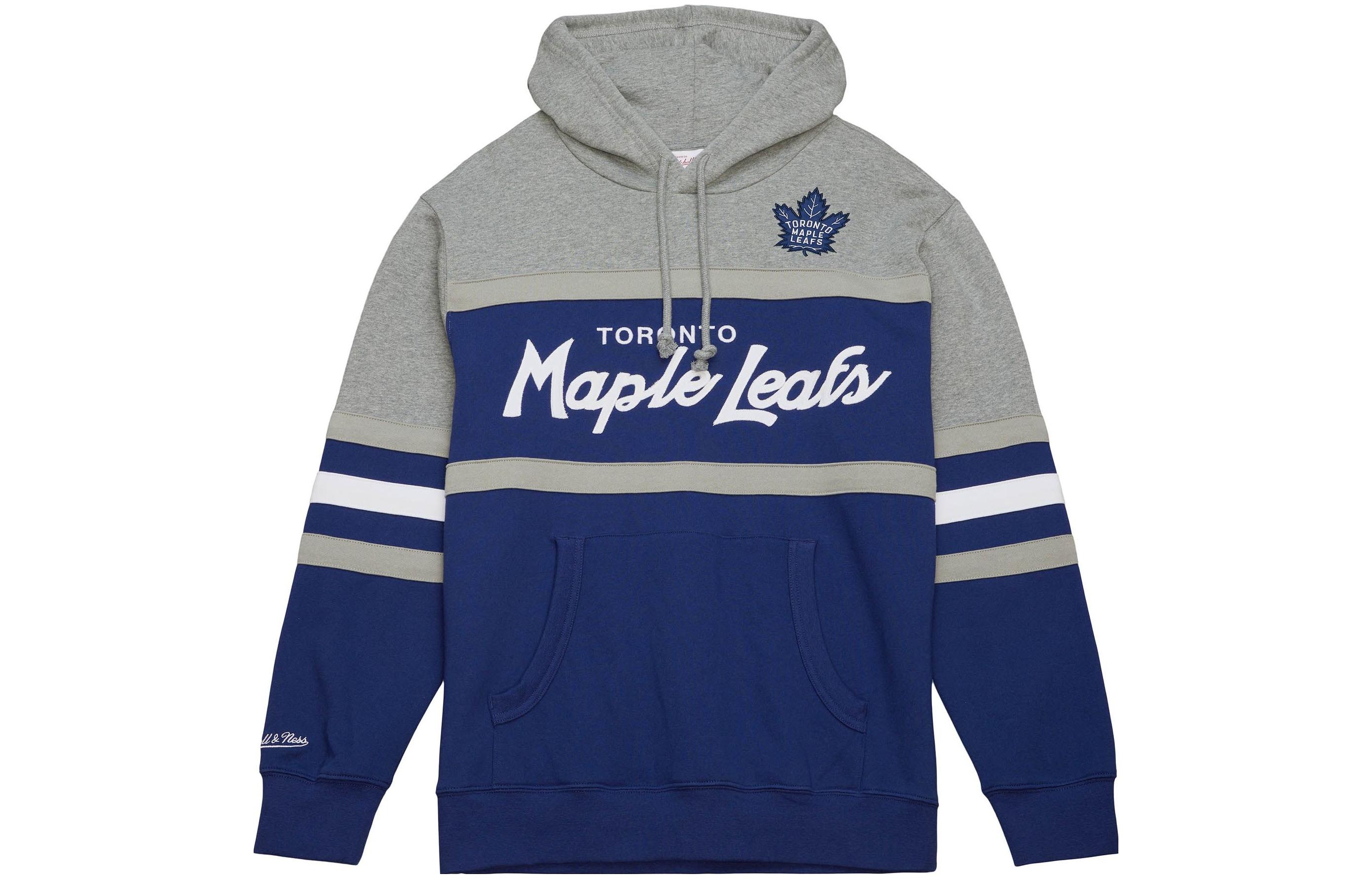 Mitchell Ness Mitchell & Ness Head Coach Hoodie University of Miami Colorblock Pullover FPHD6293-MIAYYPPPNGY