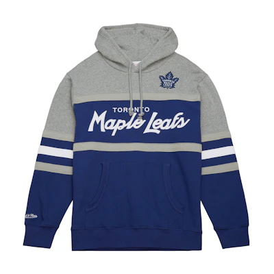 Mitchell Ness Mitchell & Ness Head Coach Hoodie University of Miami Colorblock Pullover FPHD6293-MIAYYPPPNGY