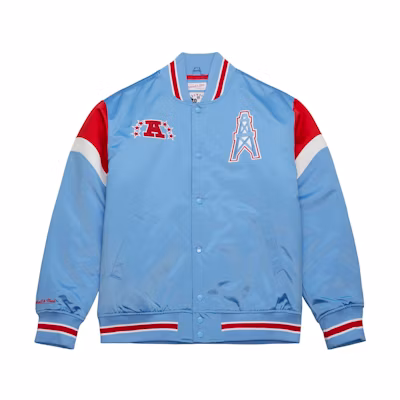 Mitchell Ness Mitchell & Ness Heavyweight Satin Jacket AtlAnta Falcons Striped Print Jacket OJBF5516-AFAYYPPPSCAR