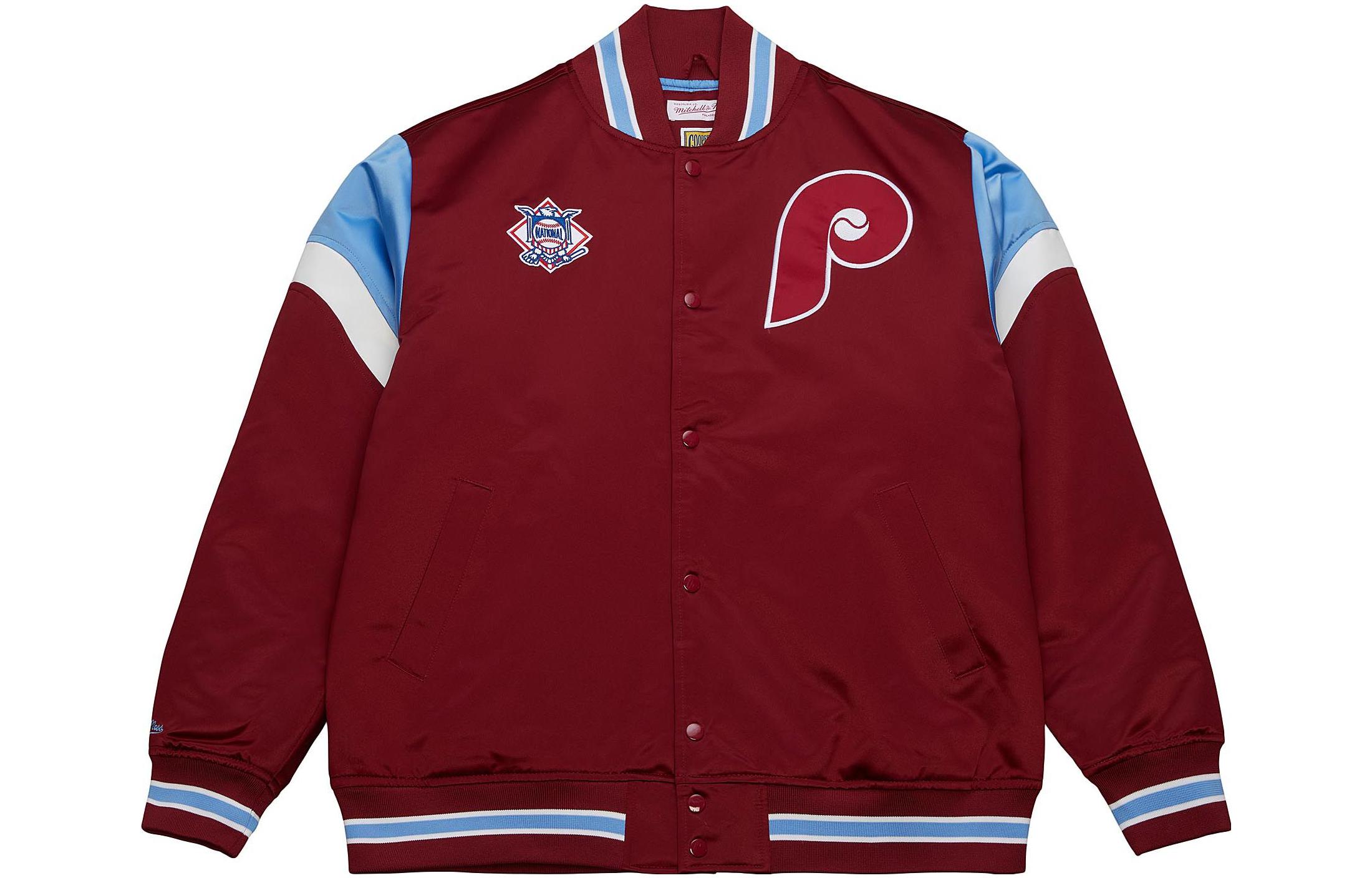 Mitchell Ness Mitchell & Ness Heavyweight Satin Jacket Phoenix Suns Purple Baseball Style Jacket OJBF5516-PSUYYPPPPURP