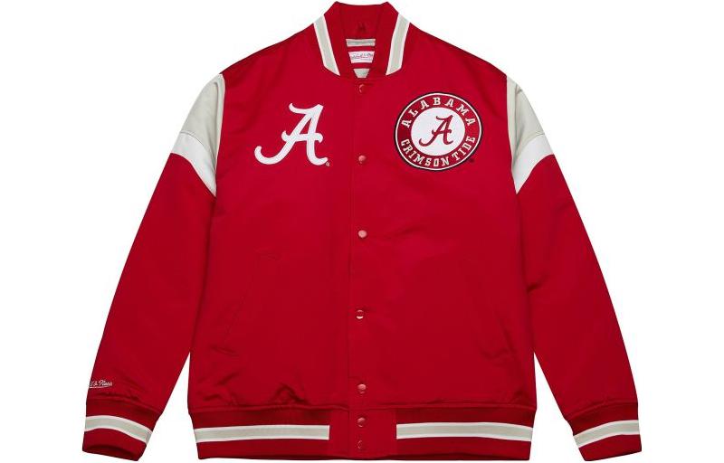 Mitchell Ness Mitchell & Ness Heavyweight Satin Jacket University of Florida Blue Mens Jacket OJBF5516-UFLYYPPPROYA