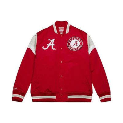 Mitchell Ness Mitchell & Ness Heavyweight Satin Jacket University of Florida Blue Mens Jacket OJBF5516-UFLYYPPPROYA