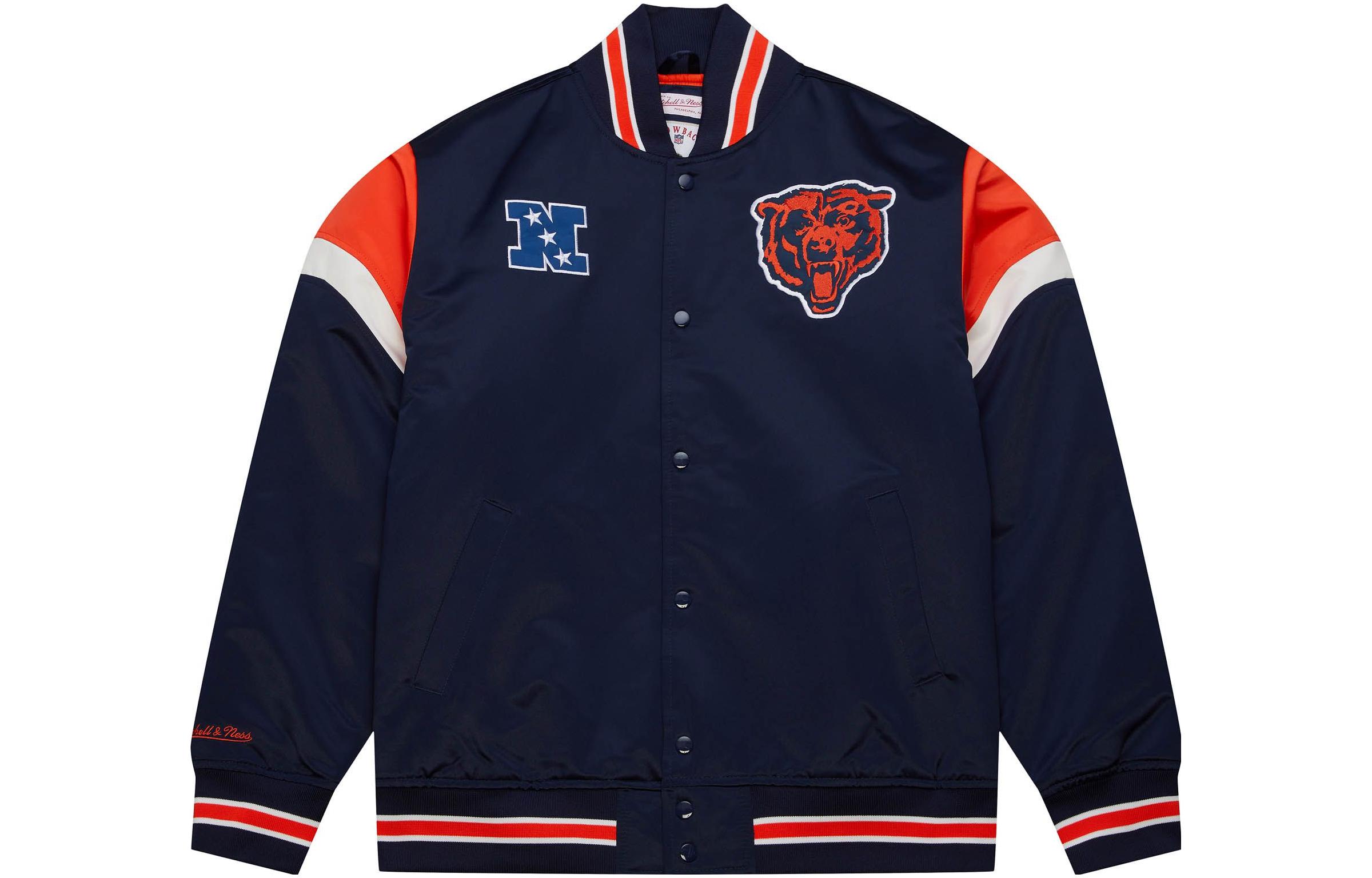 Mitchell Ness Mitchell & Ness Heavyweight Satin Jacket Chicago Bulls Letter Print Red Jacket OJBF5516-CBUYYPPPSCAR