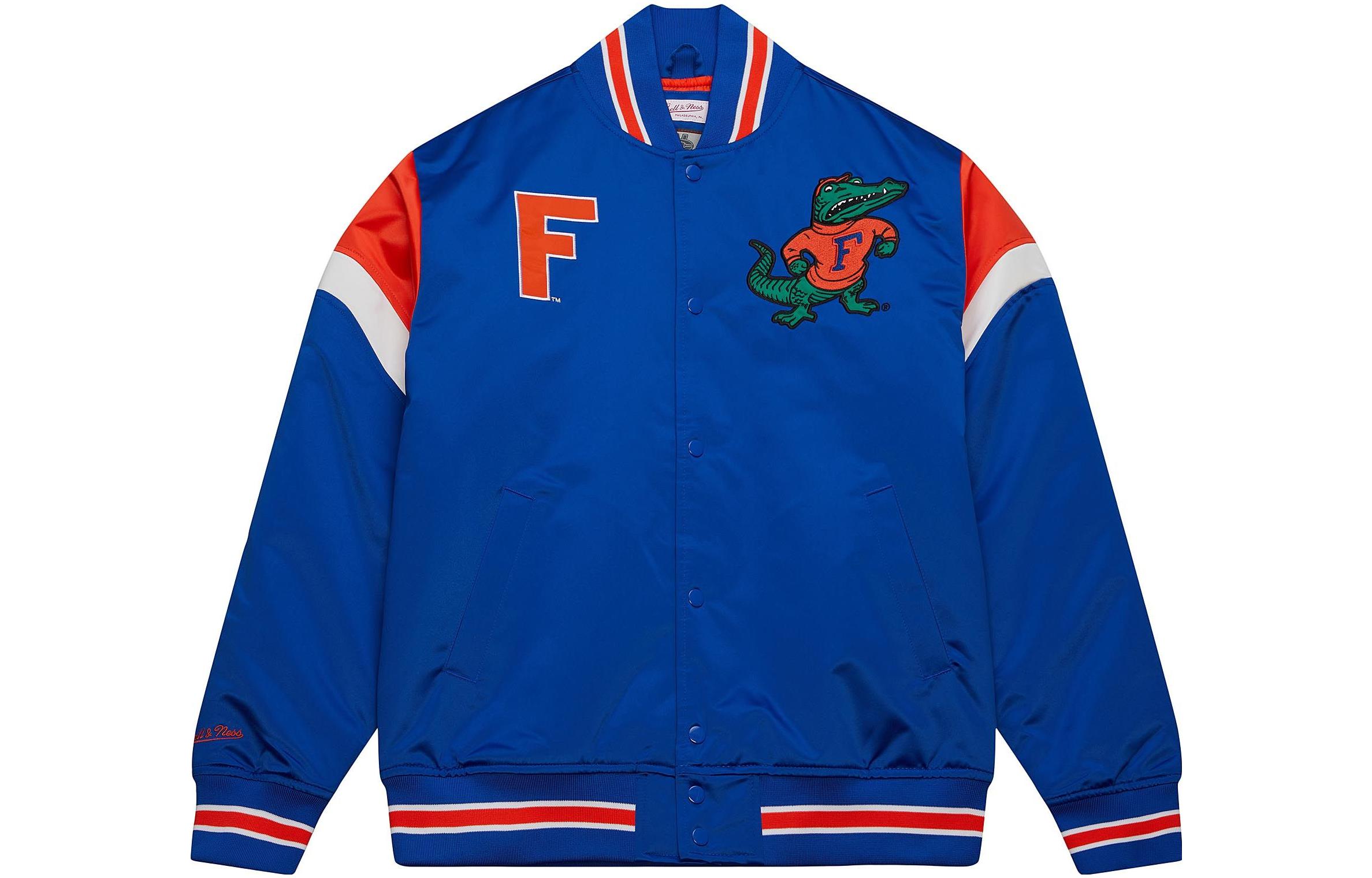 Mitchell Ness Mitchell & Ness Heavyweight Satin Jacket University of Georgia Red Mens Jacket OJBF5516-GEOYYPPPSCAR