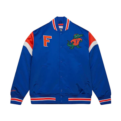 Mitchell Ness Mitchell & Ness Heavyweight Satin Jacket University of Georgia Red Mens Jacket OJBF5516-GEOYYPPPSCAR
