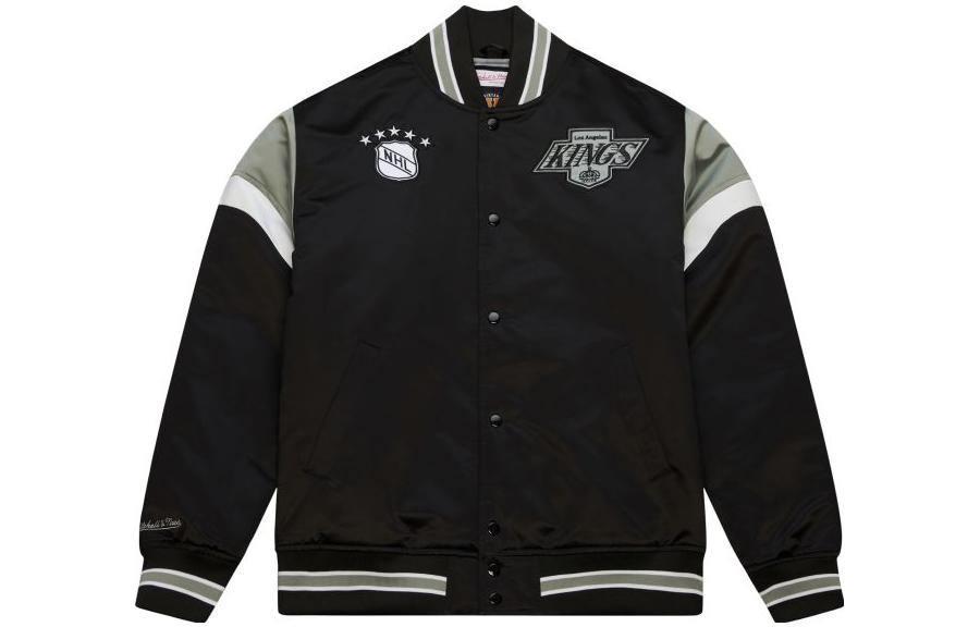 Mitchell Ness Mitchell & Ness Heavyweight Satin Jacket Los Angeles Rams Blue Varsity Jacket OJBF5516-LARYYPPPROYA
