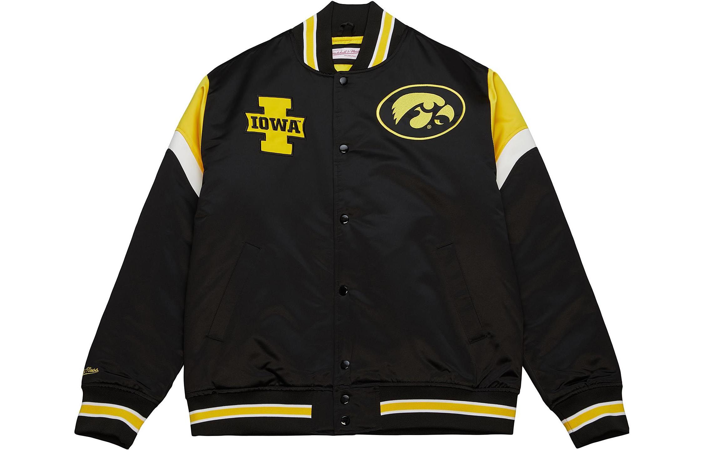 Mitchell Ness Mitchell & Ness Heavyweight Satin Jacket University of Michigan Yellow Jacket OJBF5516-UMIYYPPPGOLD