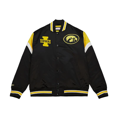 Mitchell Ness Mitchell & Ness Heavyweight Satin Jacket University of Michigan Yellow Jacket OJBF5516-UMIYYPPPGOLD