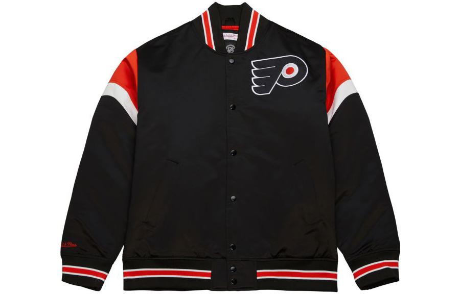 Mitchell Ness Mitchell & Ness Heavyweight Satin Jacket Philadelphia Phillies Red Jacket OJBF5516-PPHYYPPPCARD