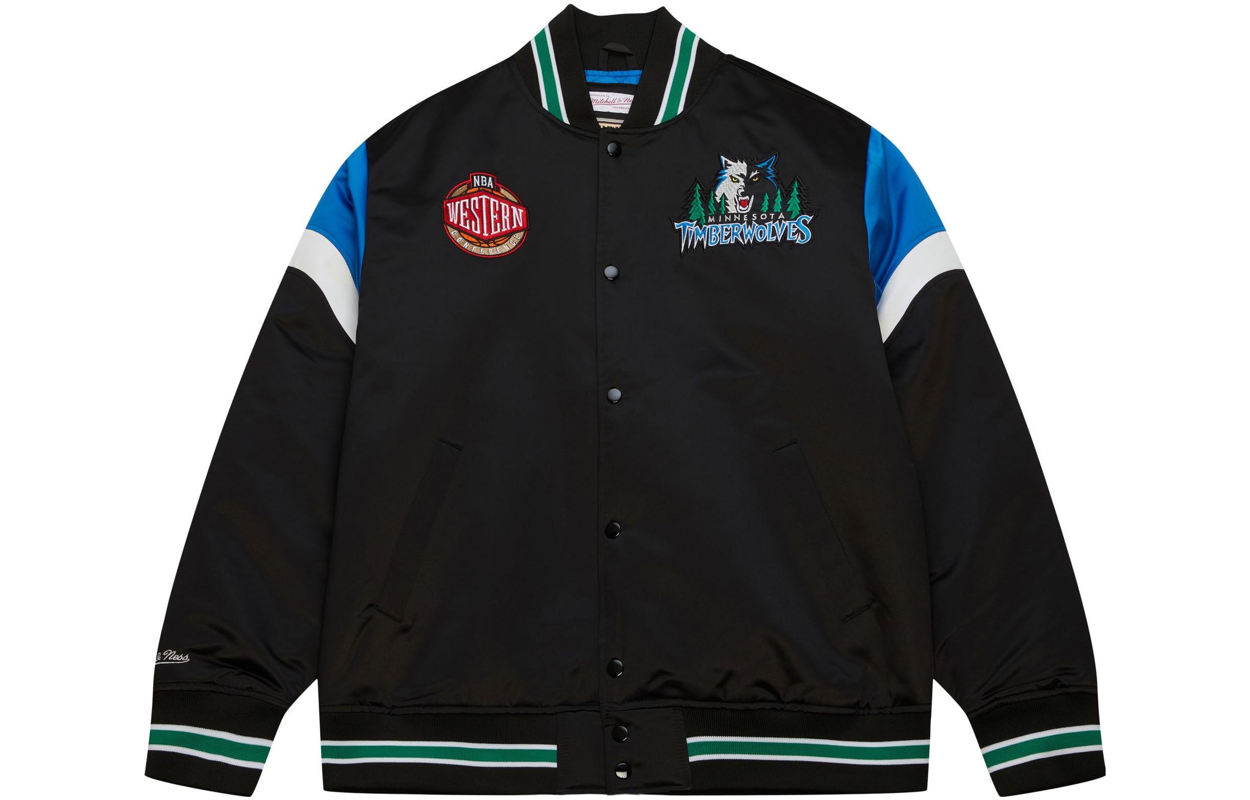 Mitchell Ness Mitchell & Ness Heavyweight Satin Jacket Minnesota Vikings Purple Mens Jacket OJBF5516-MVIYYPPPPURP